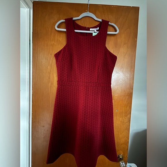 Collective Concepts Dresses & Skirts - Collective Concepts Rich Red Textured Midi Dress